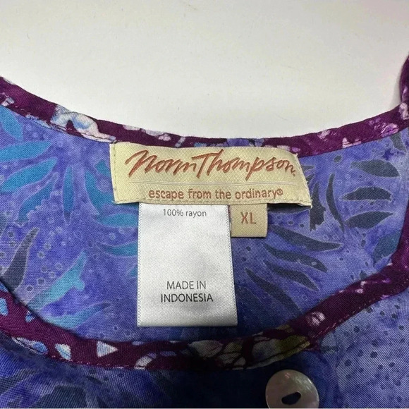 Norm Thompson Midi Dress XL Blue Sleeveless Long Summer - Picture 5 of 8